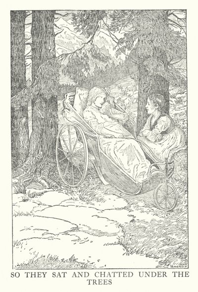 Ilustracja do Heidi autorstwa Johanny Spyri (litografia) autorstwa Louis John Rhead