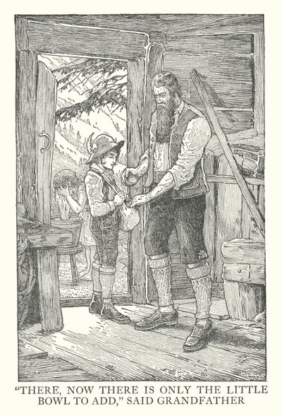Ilustracja do Heidi autorstwa Johanny Spyri (litografia) autorstwa Louis John Rhead