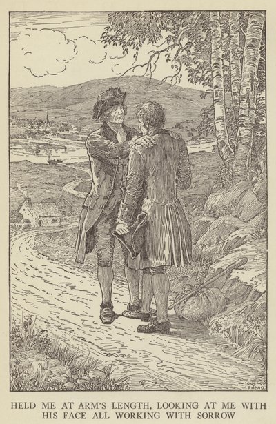 Ilustracja do filmu Porwana autorstwa Roberta Louisa Stevensona autorstwa Louis John Rhead