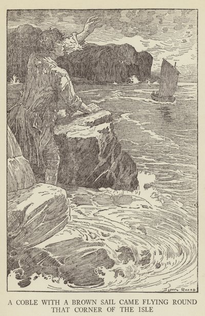 Ilustracja do filmu Porwana autorstwa Roberta Louisa Stevensona autorstwa Louis John Rhead