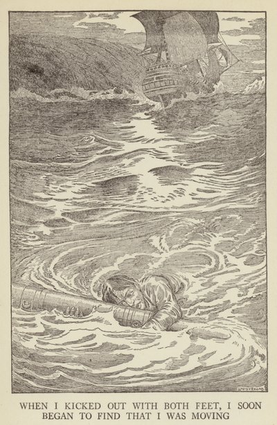 Ilustracja do filmu Porwana autorstwa Roberta Louisa Stevensona autorstwa Louis John Rhead