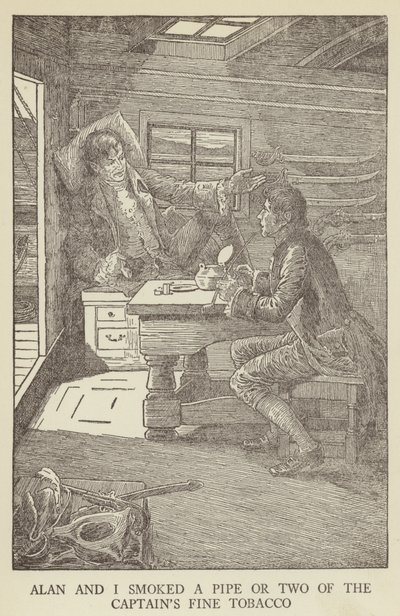 Ilustracja do filmu Porwana autorstwa Roberta Louisa Stevensona autorstwa Louis John Rhead