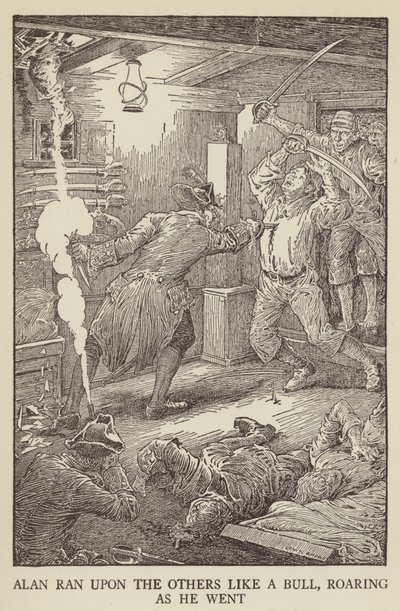 Ilustracja do filmu Porwana autorstwa Roberta Louisa Stevensona autorstwa Louis John Rhead