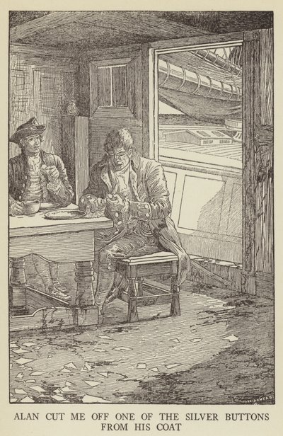 Ilustracja do filmu Porwana autorstwa Roberta Louisa Stevensona autorstwa Louis John Rhead