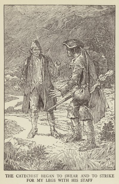 Ilustracja do filmu Porwana autorstwa Roberta Louisa Stevensona autorstwa Louis John Rhead