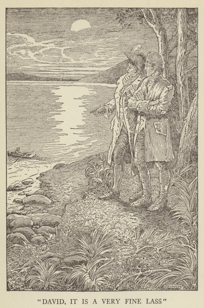 Ilustracja do filmu Porwana autorstwa Roberta Louisa Stevensona autorstwa Louis John Rhead