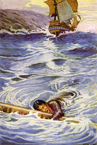Ilustracja do filmu Porwana autorstwa Roberta Louisa Stevensona autorstwa Louis John Rhead
