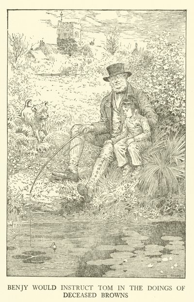 Ilustracja do Dni Szkolnych Toma Browna (grawerowanie) autorstwa Louis John Rhead