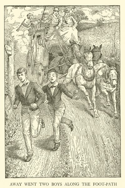Ilustracja do Dni Szkolnych Toma Browna (grawerowanie) autorstwa Louis John Rhead