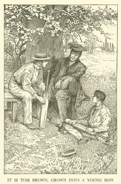 Ilustracja do Dni Szkolnych Toma Browna (grawerowanie) autorstwa Louis John Rhead