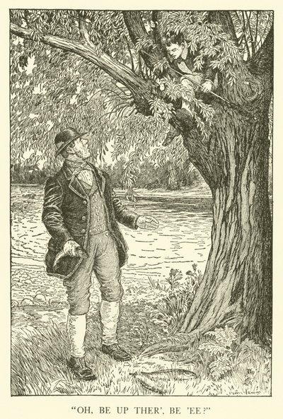 Ilustracja do Dni Szkolnych Toma Browna (grawerowanie) autorstwa Louis John Rhead
