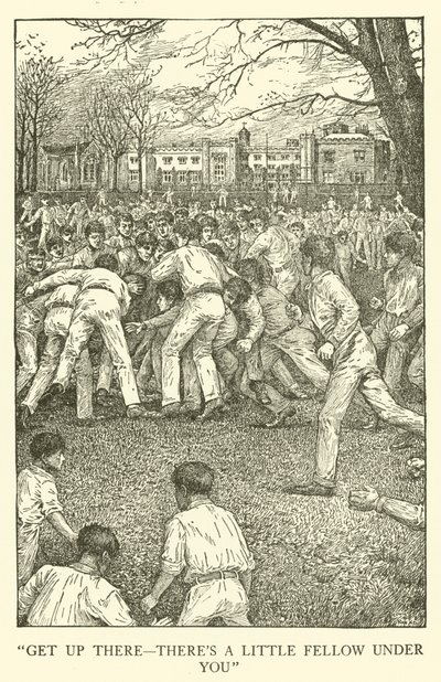 Ilustracja do Dni Szkolnych Toma Browna (grawerowanie) autorstwa Louis John Rhead