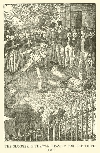 Ilustracja do Dni Szkolnych Toma Browna (grawerowanie) autorstwa Louis John Rhead