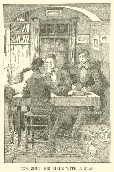 Ilustracja do Dni Szkolnych Toma Browna (grawerowanie) autorstwa Louis John Rhead