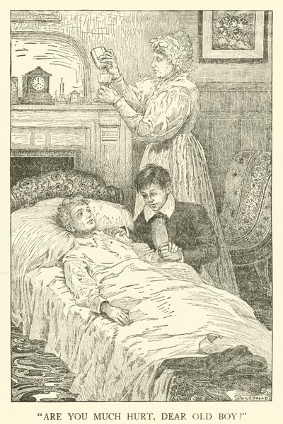 Ilustracja do Dni Szkolnych Toma Browna (grawerowanie) autorstwa Louis John Rhead