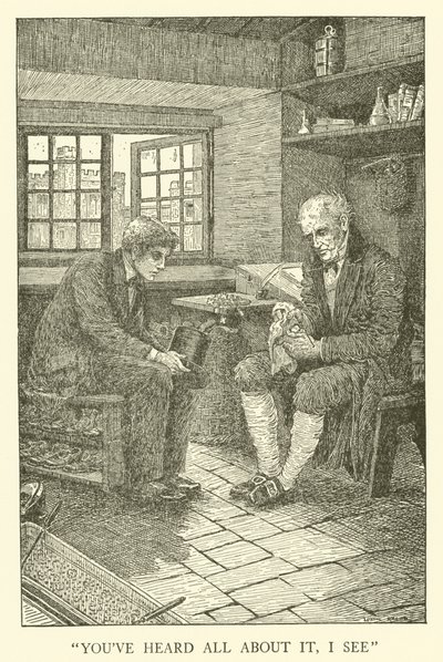 Ilustracja do Dni Szkolnych Toma Browna (grawerowanie) autorstwa Louis John Rhead