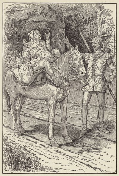 Nie, rzekł Robin, nie bój się niczego, bo nie zrobię ci krzywdy autorstwa Louis John Rhead