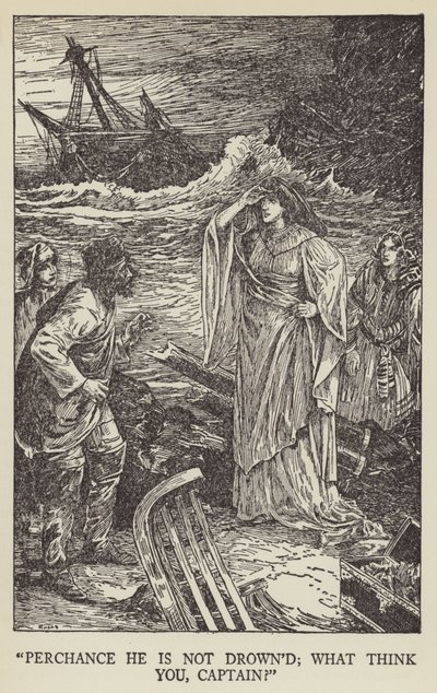 Być może nie utonął; co myślisz, kapitanie? autorstwa Louis John Rhead