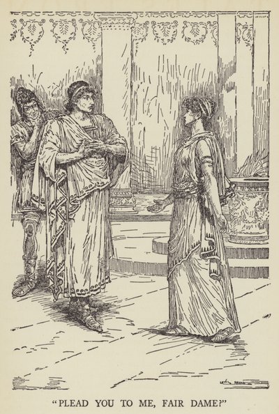 Błagaj mnie, piękna damo? autorstwa Louis John Rhead