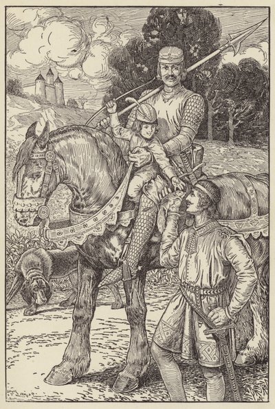 Robert strzelałby do wiewiórek z własnego łuku… autorstwa Louis John Rhead