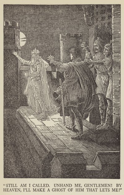 Wciąż jestem wezwany, wyciągnijcie mnie, panowie! na niebo, zrobię z niego ducha, który mi pozwoli! autorstwa Louis John Rhead