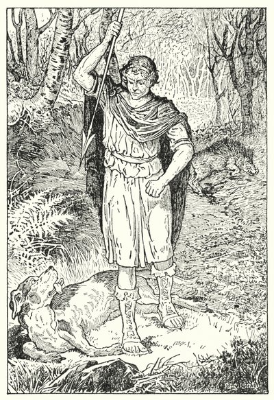 The Old Hound (litografia) autorstwa Louis John Rhead