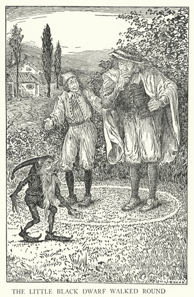 Mały czarny karzeł chodził dookoła (lito) autorstwa Louis John Rhead