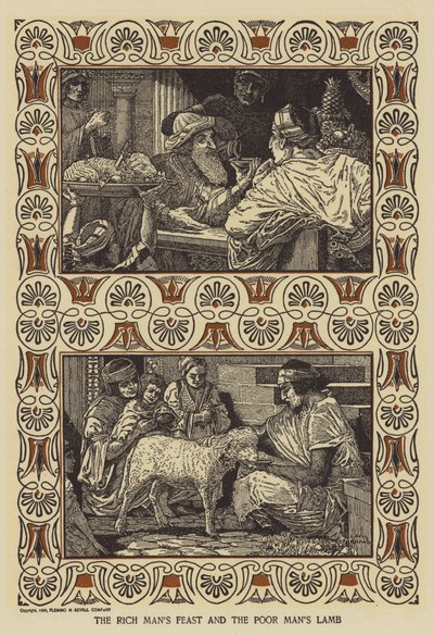 Uczta bogaczy i baranek ubogich autorstwa Louis John Rhead