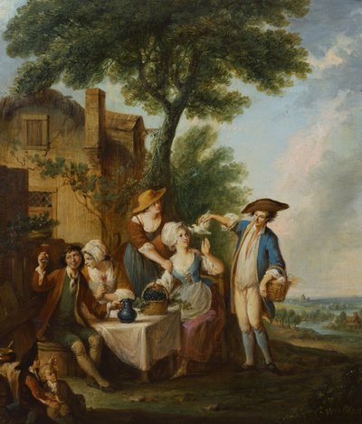 The Pretty Dove (olej na płótnie) autorstwa Louis Joseph (1731 98) Watteau