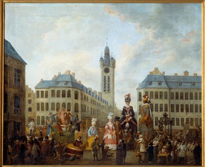 Rodzina wielkiej rękawicy Douai. Obraz Louis Joseph Watteau dit Watteau de Lille (1731-1798) autorstwa Louis Joseph  Watteau