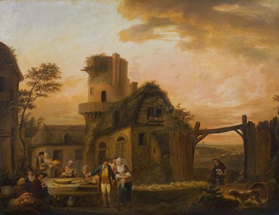 Cztery godziny dnia: Noc autorstwa Louis Joseph (Watteau de Lille)(attr. to) Watteau