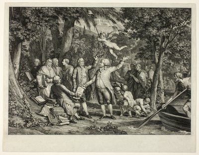 Mirabeau przybywa na Pola Elizejskie autorstwa Louis Joseph Masquelier