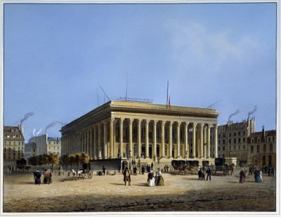Bourse et Tribunal de Commerce - w „Paris en 1837” autorstwa Arnout autorstwa Louis Jules Arnout