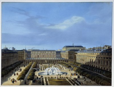 Ogród Palais-Royal - w „Paryżu w 1837” autorstwa Arnout autorstwa Louis Jules Arnout