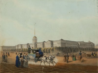 Admiralicja w Sankt Petersburgu, koniec lat 40. XIX wieku. autorstwa Louis Jules Arnout