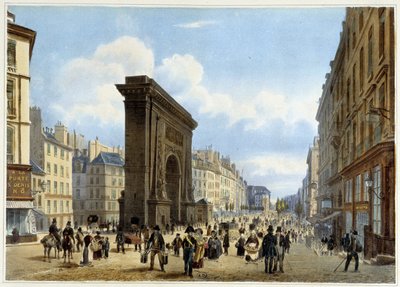 Porte de St Denis-in „Spacer po Paryżu i jego okolicach”, proj. Jacottet i Benoist, ok. 1930 r. 1840 autorstwa Louis Julien Jacottet