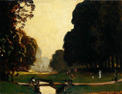 Mała Fulda w parku Karlsaue, Kassel autorstwa Louis Kolitz