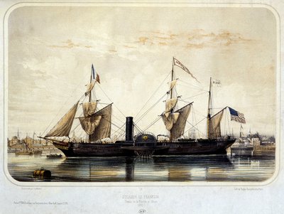 Parowiec „” Franklin” autorstwa Louis Le Breton