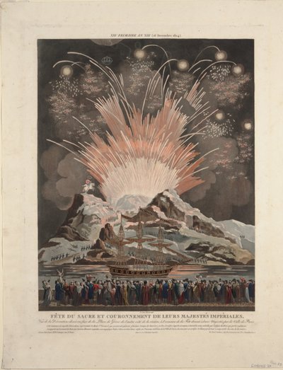Uroczystości podczas koronacji Napoleona, 1806 autorstwa Louis Le Coeur