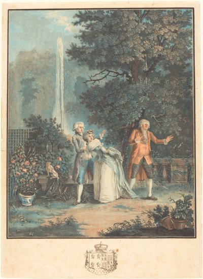 Colin-maillard autorstwa Louis Le Coeur after Nicolas Lavreince