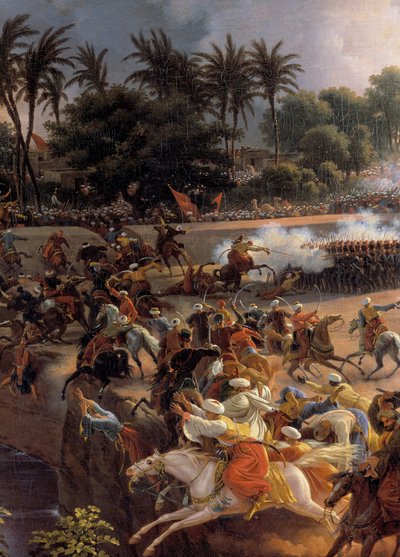 Kampania (wyprawa) egipska (1798-1801): „”Bitwa pod piramidami, 21 lipca autorstwa Louis Lejeune