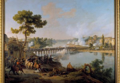 Generał Bonaparte wydaje rozkazy na bitwę pod mostem Lodi (10 maja 1796) podczas pierwszej kampanii Włoch (1796-1797) Obraz Louis Francois Lejeune (1775-1848) XIX w. Niedz. 1,85 x 2,40 m² autorstwa Louis Lejeune