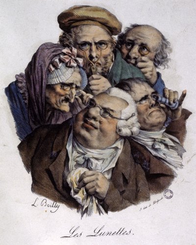 Okulary, ok. 1820 r. (rycina) autorstwa Louis Leopold (after) Boilly