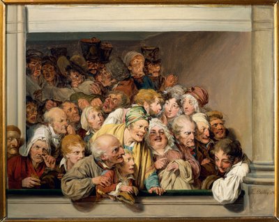 Francja, Paryż, Wersal, Theatre Box w dniu bezpłatnego przedstawienia autorstwa Louis Leopold Boilly