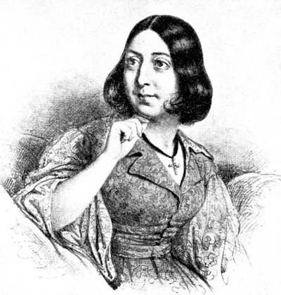„George Sand”, 1923. autorstwa Louis Leopold Boilly