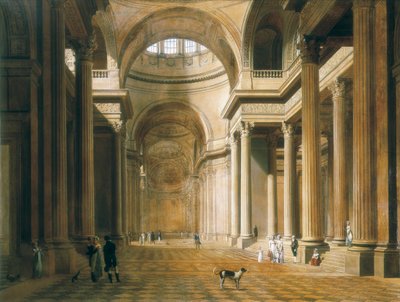 Wnętrze Panteonu w Paryżu. Obraz Louisa Leopolda BOILLY autorstwa Louis Leopold Boilly