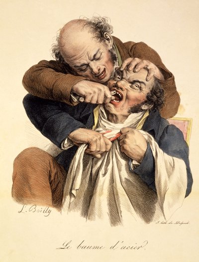 The Steel Balsam - Wyrwany ząb, wyd. w Paryżu, 1826 autorstwa Louis Leopold Boilly
