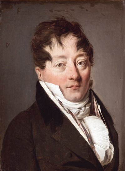 Portret Alexandre Balthazar Laurent Grimod de la Reyniere (1758-1837) autorstwa Boilly, Louis-Leopold (Louis Leopold) (1761-1845), - Olej na płótnie, 22x17 - Musee Marmottan Monet, Paryż autorstwa Louis Leopold Boilly
