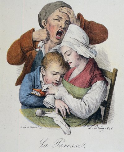 Siedem grzechów głównych: Lenistwo autorstwa Boilly autorstwa Louis Leopold Boilly