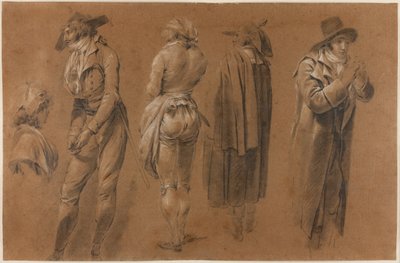 Studia dla The Speculators w Palais Royal autorstwa Louis Leopold Boilly